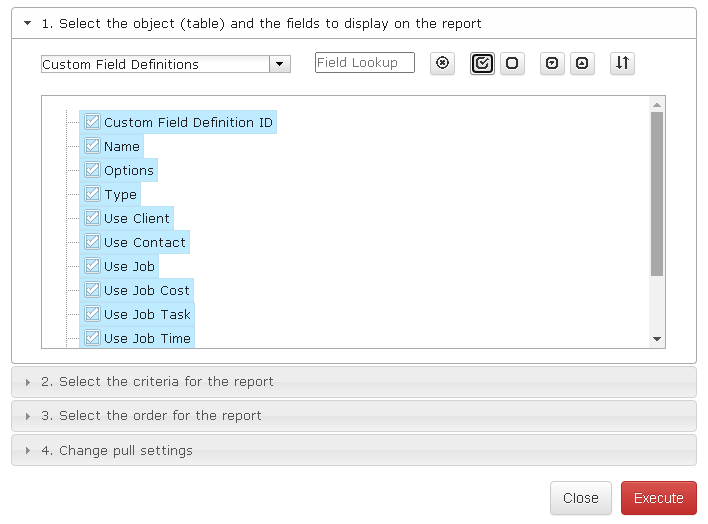 Custom Fields Definitions